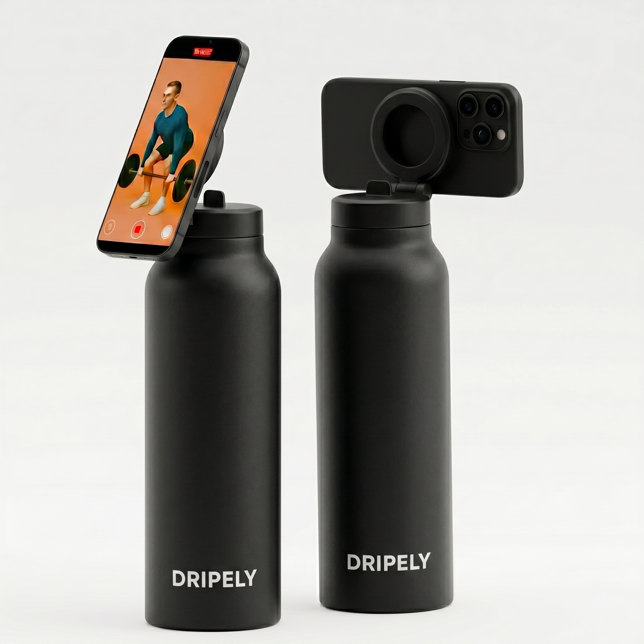 MagSafe Water Bottle with Magnetic Phone Holder - Smart Hydration 710 ml