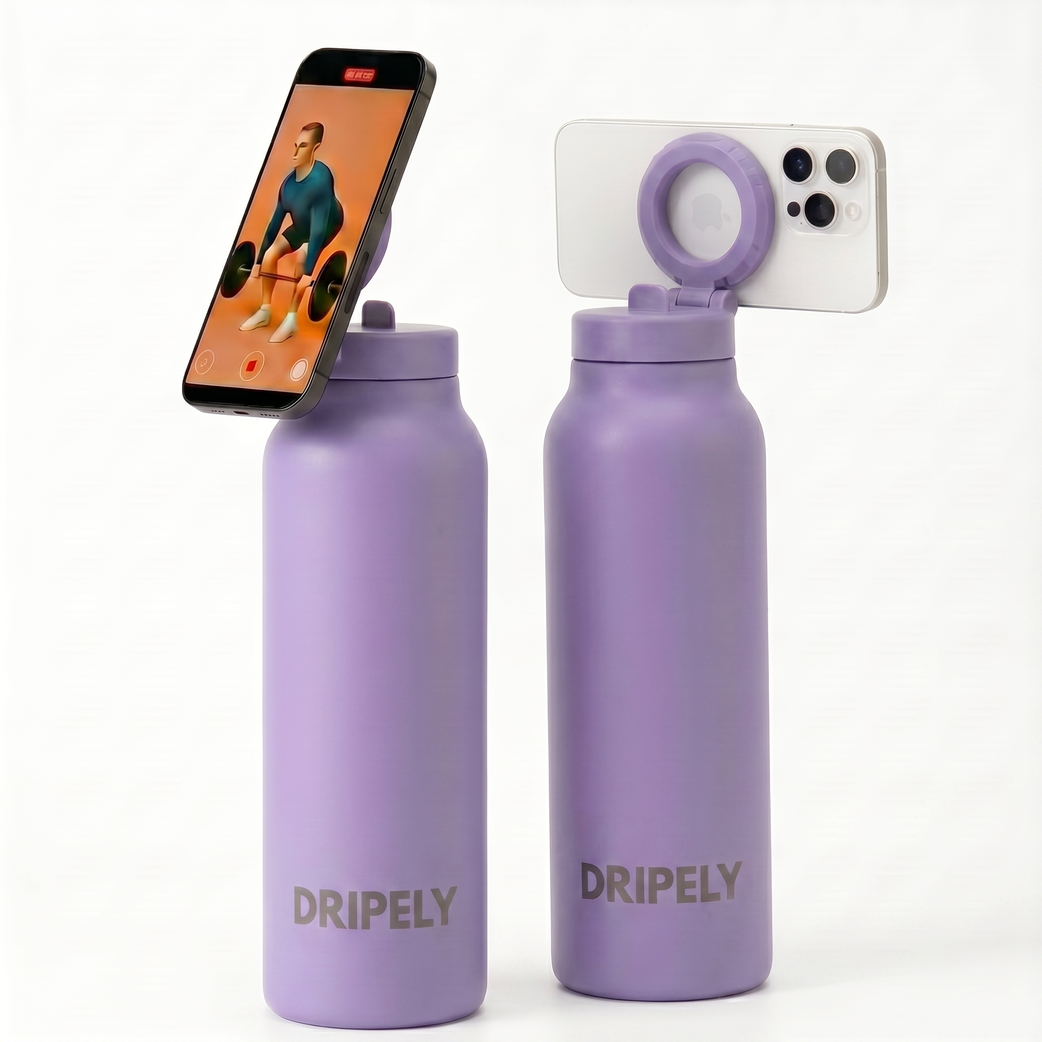 MagSafe Water Bottle with Magnetic Phone Holder - Smart Hydration 710 ml