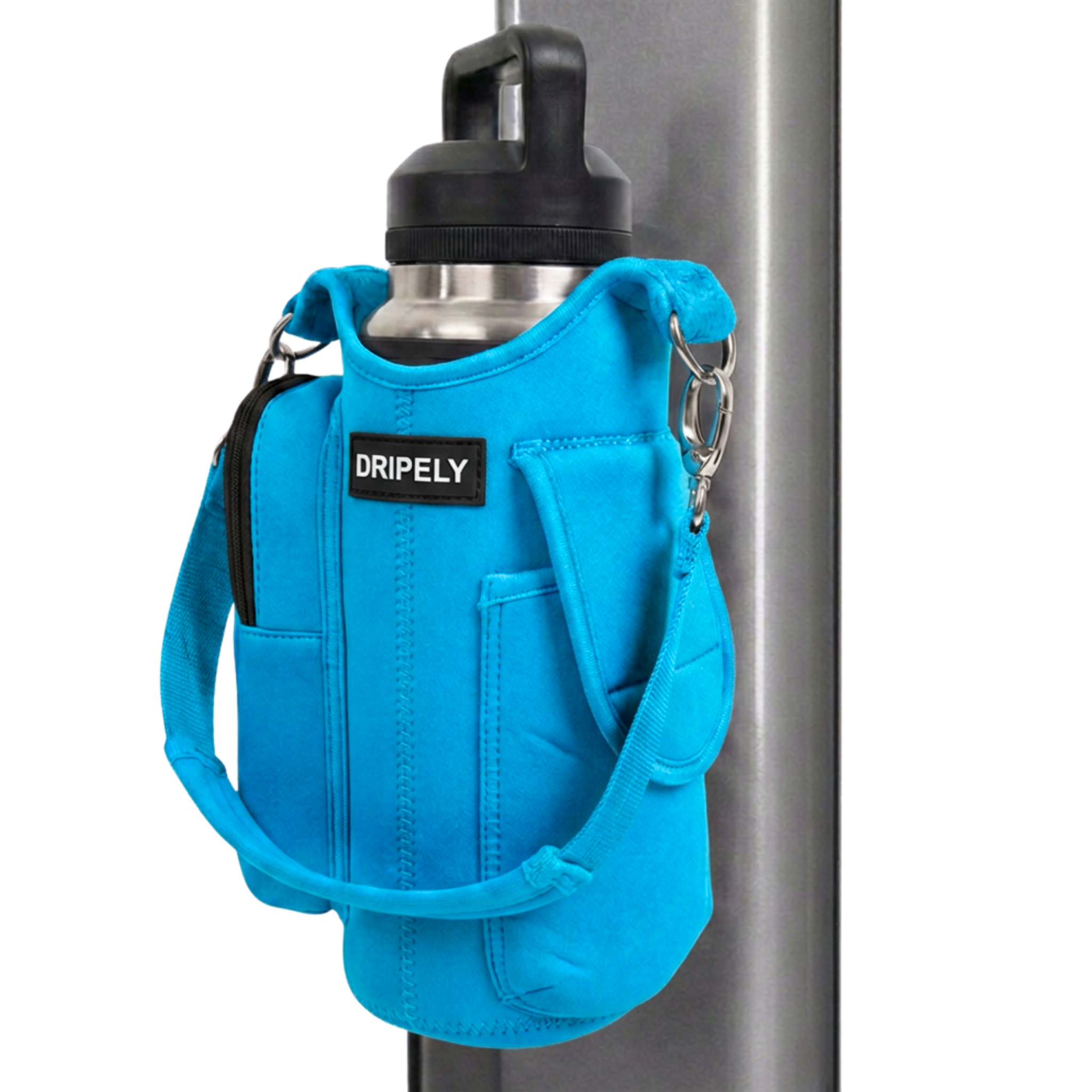 Water Bottle Carry Bag with Phone Pouch - Gym Crossbody Holder