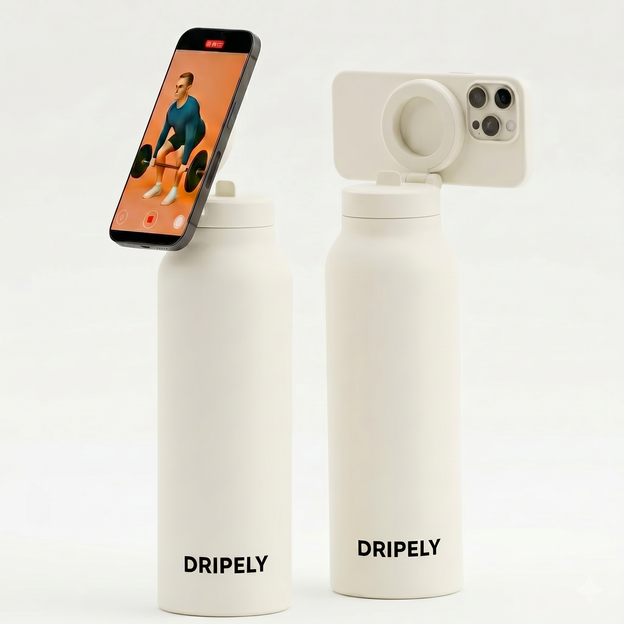 MagSafe Water Bottle with Magnetic Phone Holder - Smart Hydration 710 ml